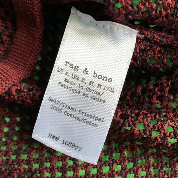 rag & bone/jean cold shoulder striped cotton long sleeve top - Picture 7 of 14